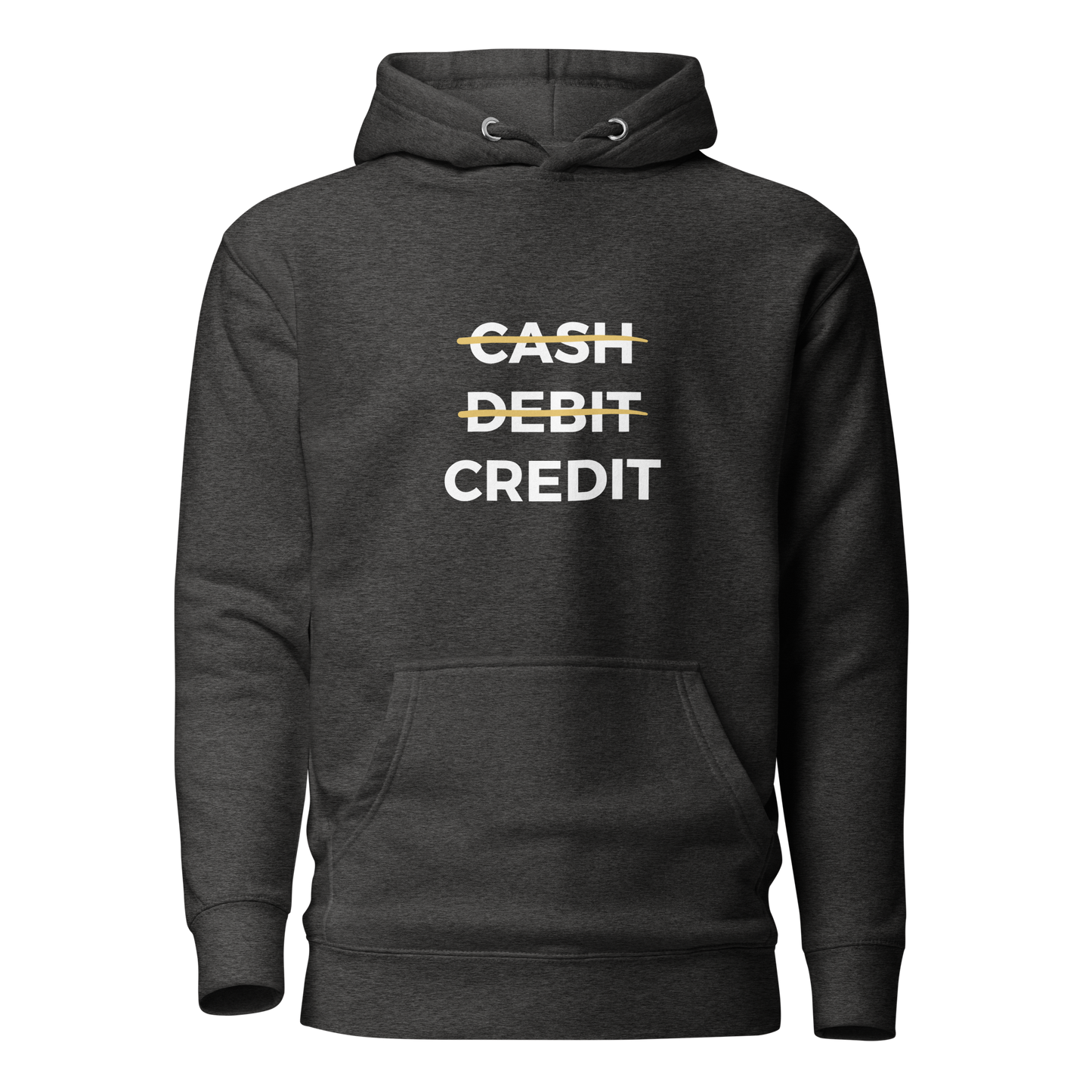 Cash. Debit, Credit