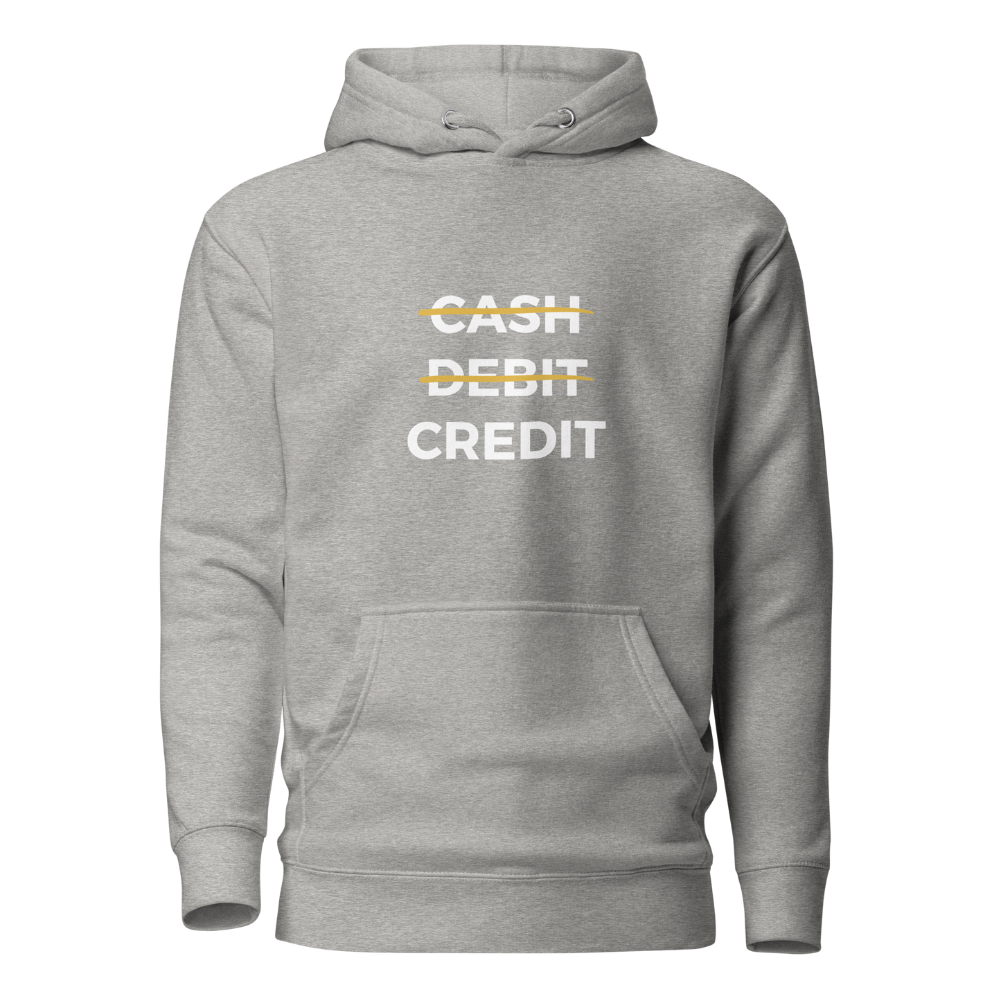 Cash. Debit, Credit