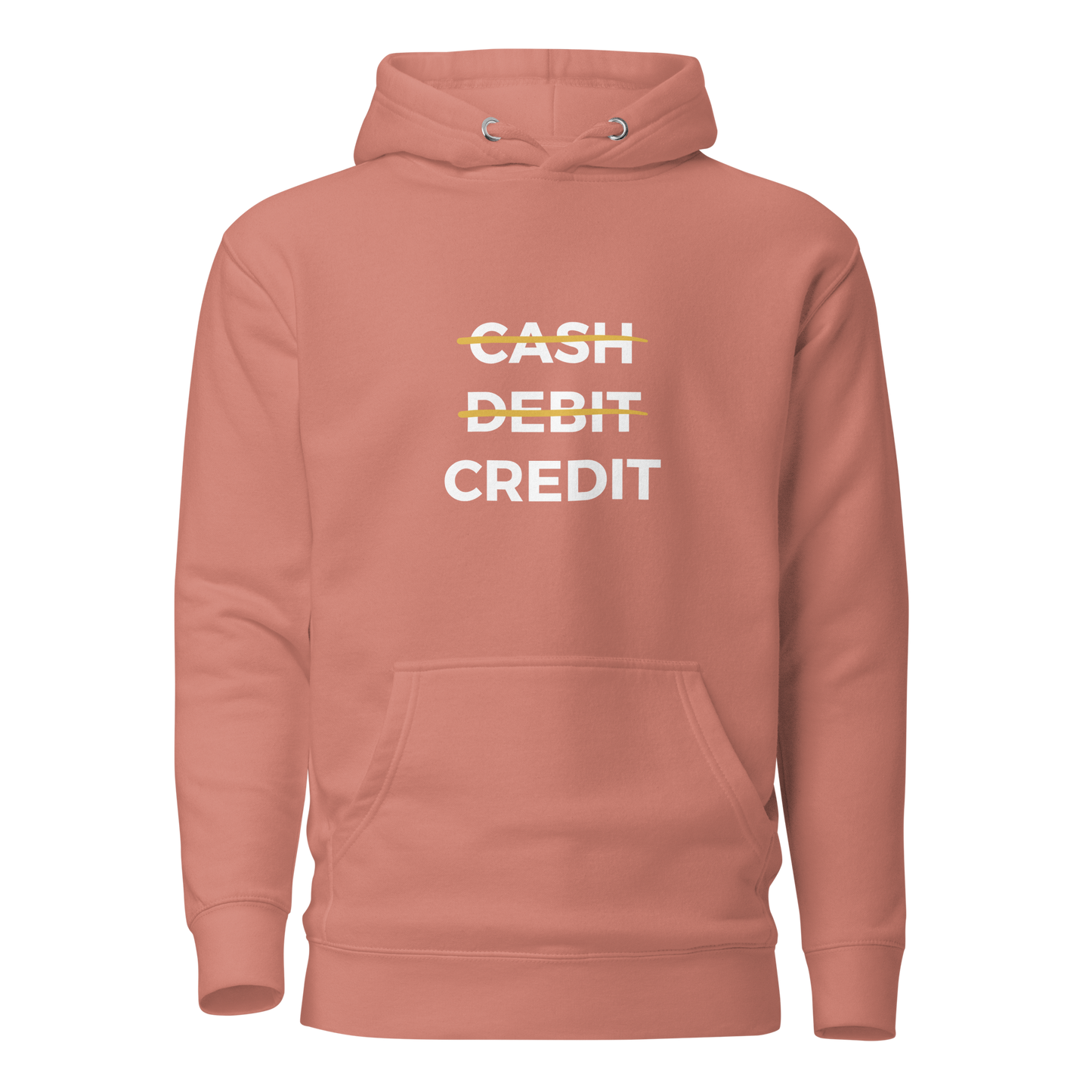 Cash. Debit, Credit