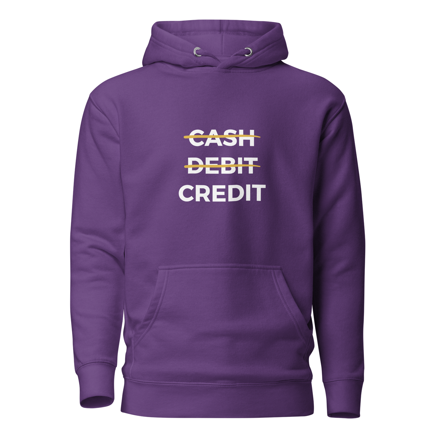 Cash. Debit, Credit